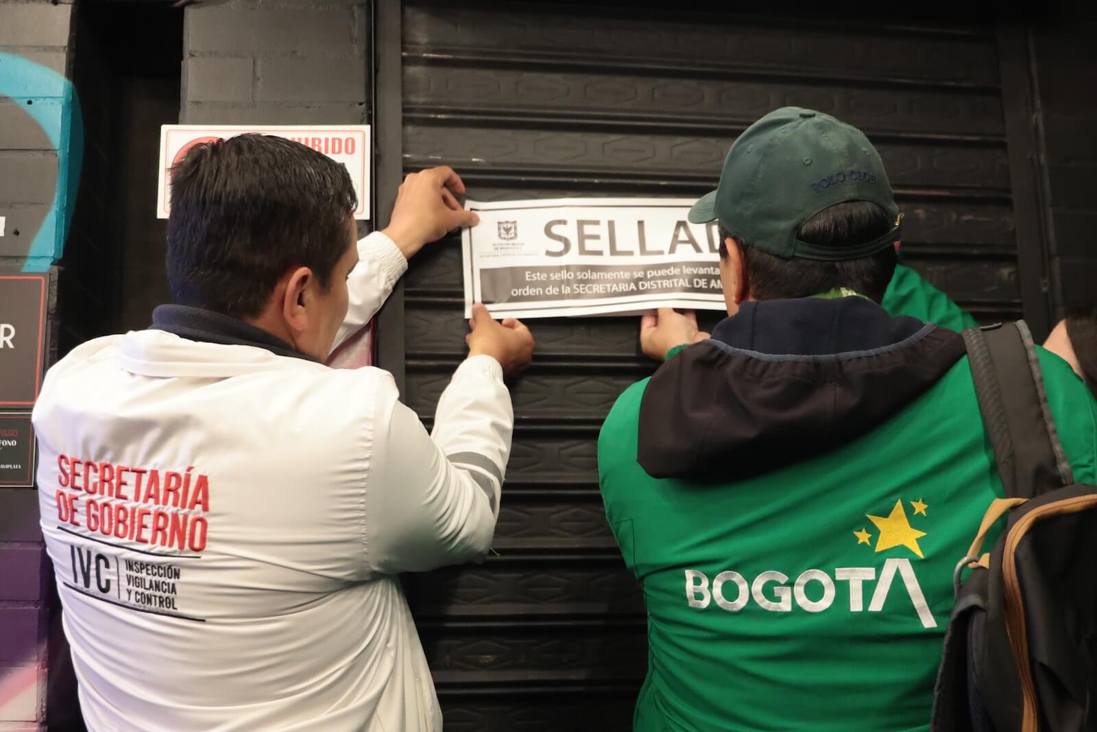 Foto: Establecimiento sellado en operativo de control al ruido ambiental - SDA 2025.